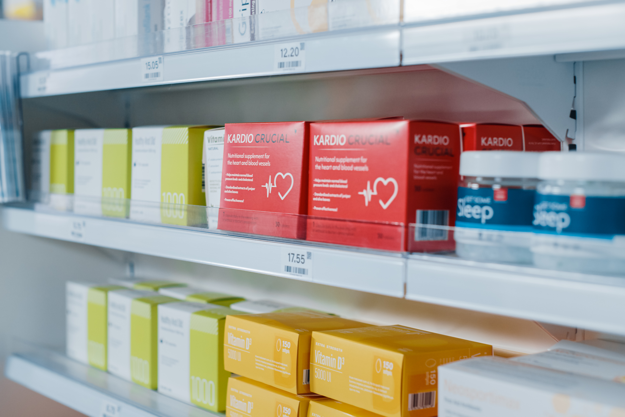 Range of medications in pharmacy